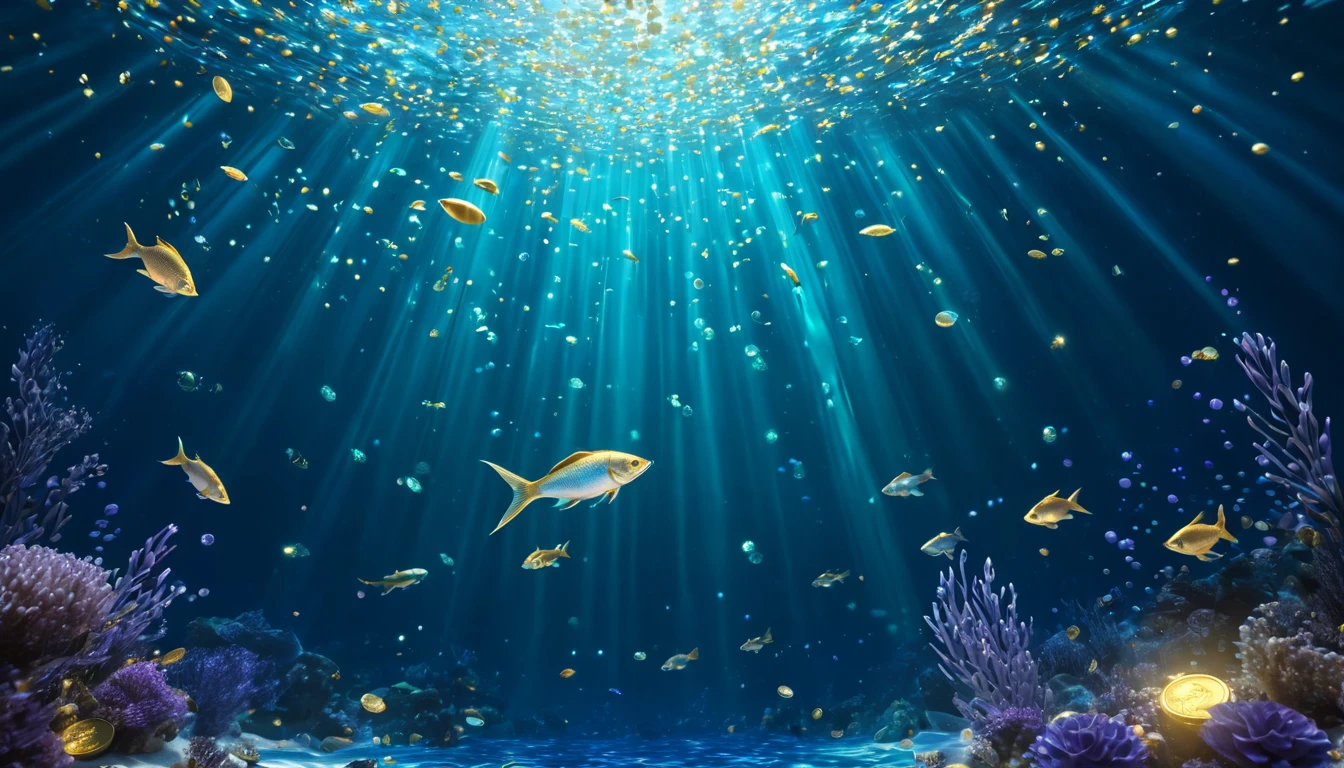 Hogyan érheti el a sikert a Halak? Az empátia és a kreatív megérzések stratégiája. Egy varázslatos víz alatti táj, aranyhalakkal és színes korallokkal.