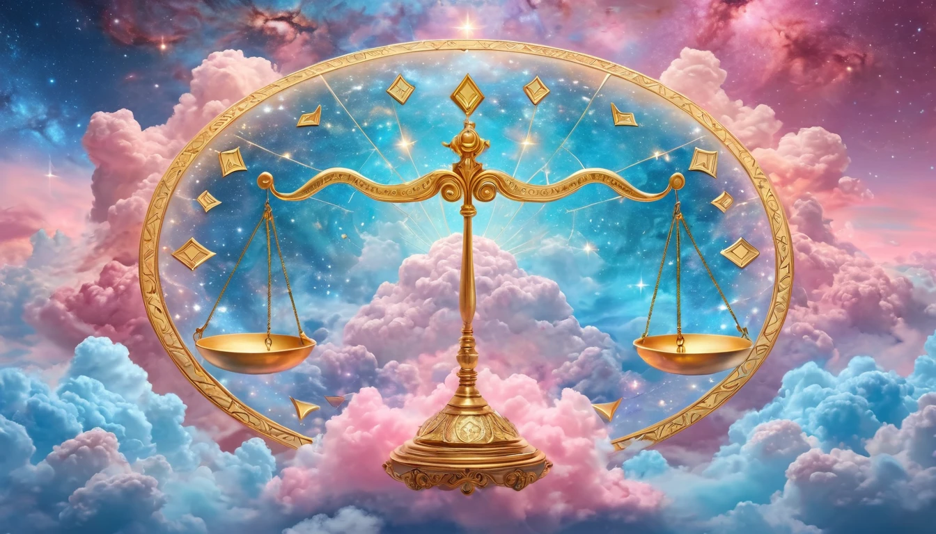 Hogyan kerüli el a Mérleg a konfliktusokat és a stresszt? Tippek a belső béke megőrzésére. Arany mérleg a felhők között, a harmónia és egyensúly szimbóluma.