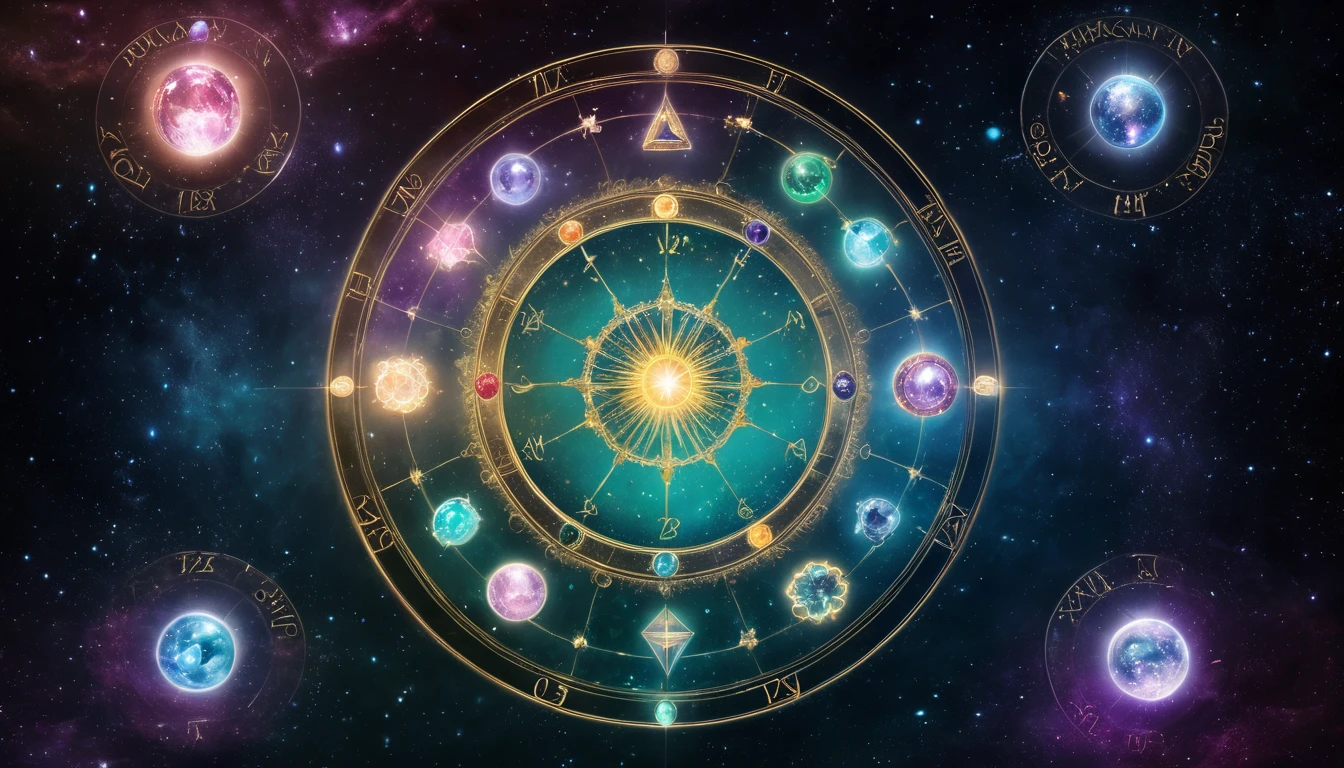 Melyik csillagjegyhez melyik ásvány a leghatásosabb? Asztrológiai kör, különböző ásványokkal és csillagjegyekkel a galaxisban.