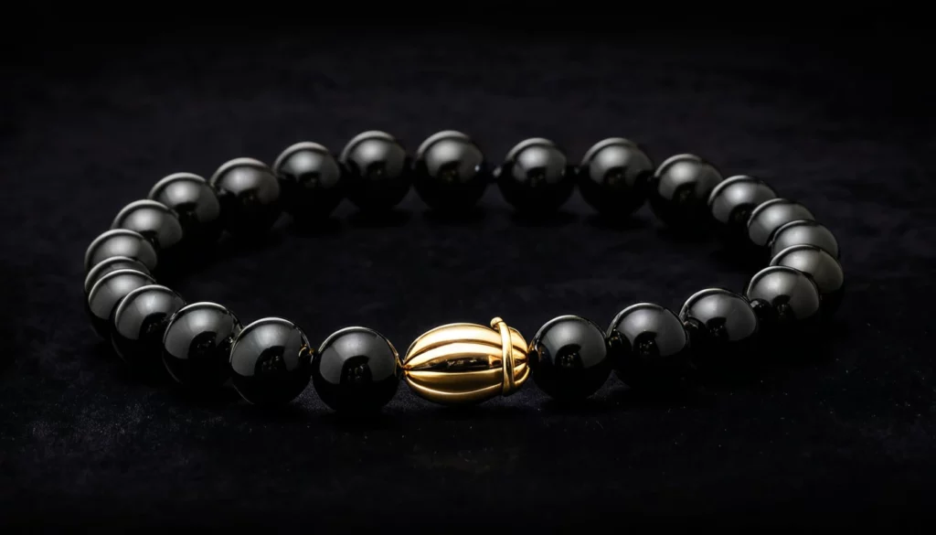 Ónix karkötő hatása – erő, kitartás és önbizalom Az ónix karkötő viselése nemcsak esztétikai élményt nyújt, hanem energizáló hatással is bír. Sokan úgy tartják, hogy segít megerősíteni az önbizalmat, fokozza a kitartást a nehézségek idején, és támogatja a belső erőt a mindennapok kihívásaiban.