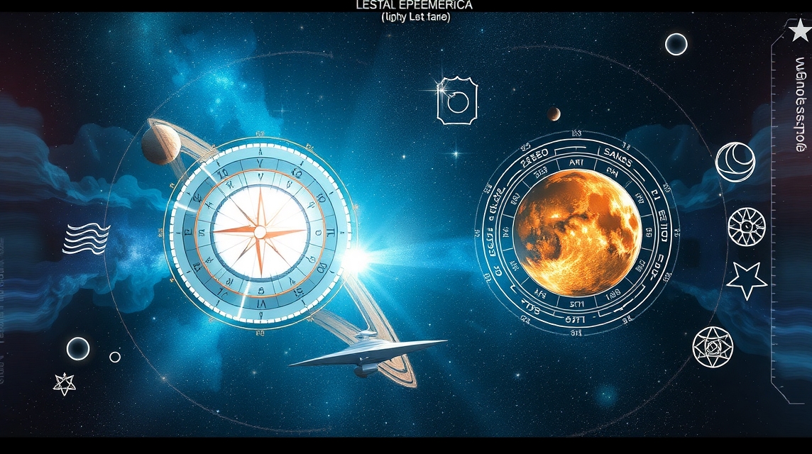 Asztrológiai efemeridák és égitestek elhelyezkedése az égen