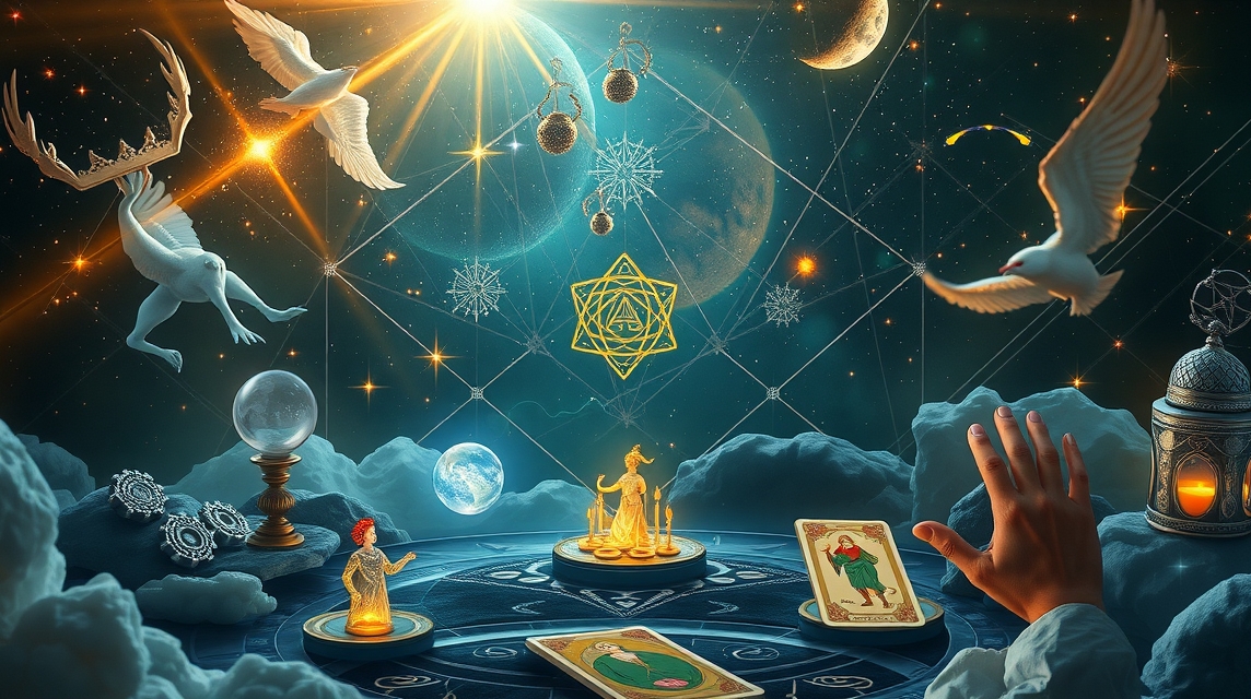 Asztrológiai szimbólumok és Tarot lapok összefonódása