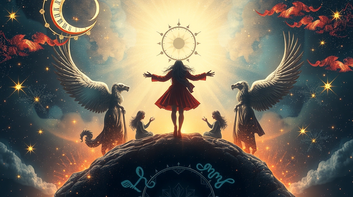 Asztrológiai életszakaszok: kezdet, fejlődés, érettség és bölcsesség.