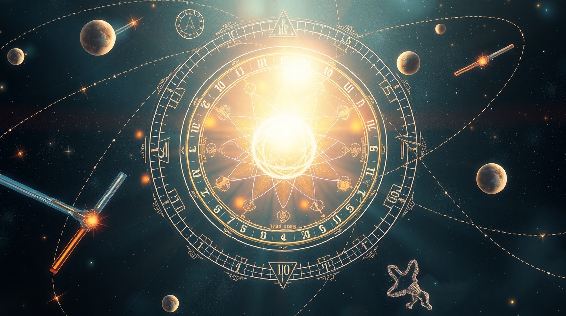 Diagram of celestial bodies and astrology elements highlighting elongation.