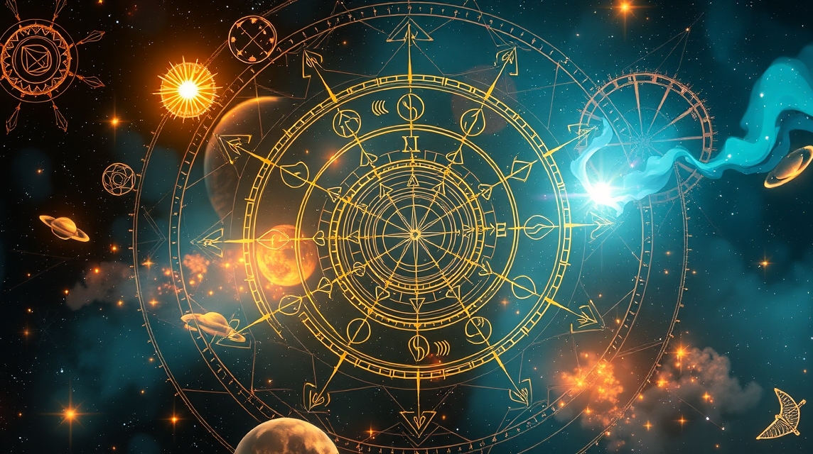 Asztrológiai térkép érzékeny pontokkal az univerzumban.