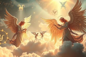 Angyalok az asztrológiában, védelmet és lelki üzeneteket jelképeznek.