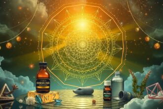 Otthoni gyógymódok és asztrológiai jelképek harmóniája.