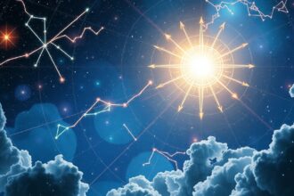 Asztrológiai szimbólumok és csillagok az égen