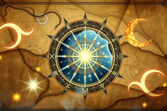 Asztrológiai térkép és hyleg szimbólumok