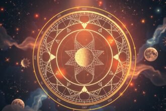 Ez egy asztrológiai grafika a holdcsomópontokról.