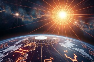 A meridián az asztrológiában, égi középvonal a születési képletben.