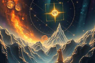 Asztrológiai táj és példázat a nadírról az IC-vel