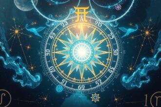 Asztrológiai polaritás és horoszkóp elemzés ábrázolása