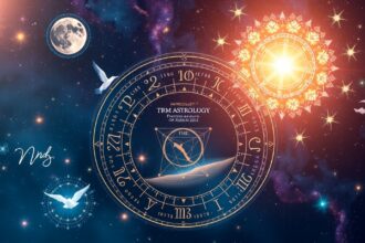 Asztrológiai princípiumok világának képe bolygókkal és időminőségekkel