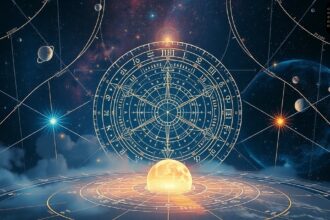 Asztrológiai progresszió és horoszkóp szemléltetése