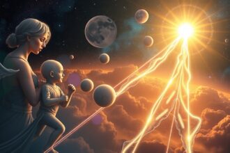 Asztrológiai előre tartó mozgás bolygókkal és fényekkel.