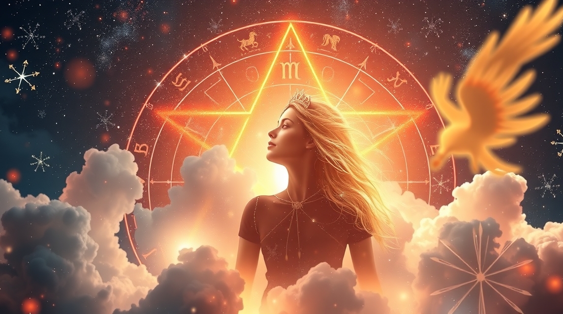Asztrológiai szimbólumok és női alak a gyenge jegyek témájában