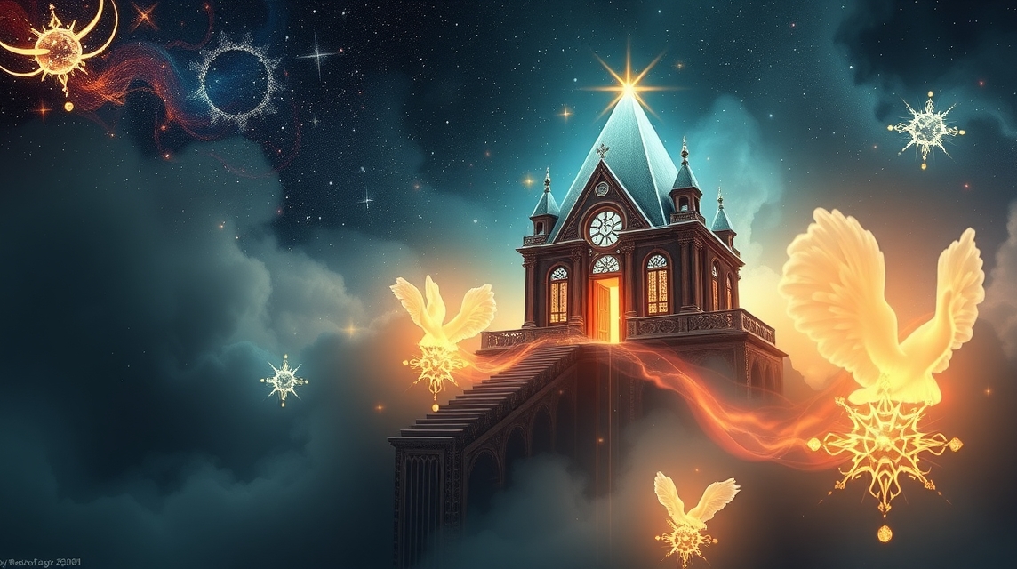 Asztrológiai kép a 12. ház jelentéséről, rejtett titkokkal és álmokkal.