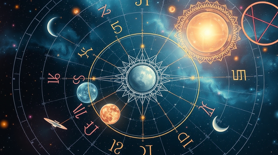 Asztrológiai táblázat különleges horoszkóp-helyekkel