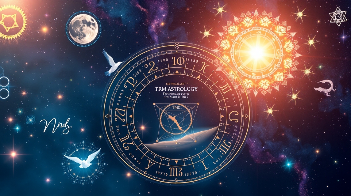 Asztrológiai princípiumok világának képe bolygókkal és időminőségekkel