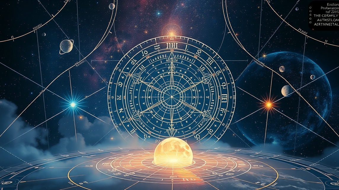 Asztrológiai progresszió és horoszkóp szemléltetése