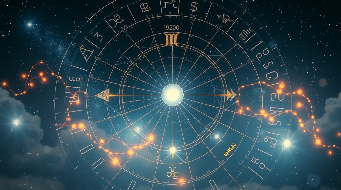 Asztrológiai diagram a szinodikus keringési időről