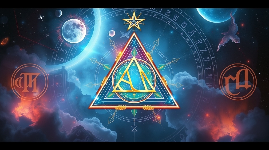 Asztrológiai trigonok és elemi trigónok szimbolikája