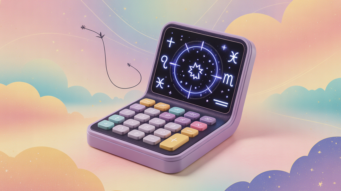 Csillagjegy kalkulátor asztrológiai szimbólumokkal
