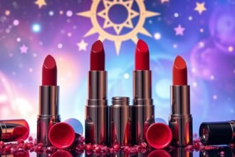 Rúzsok különböző árnyalatokban, csillagos háttérrel.