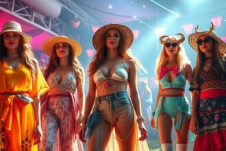 Női fesztivál divat különböző stílusokban és színekben