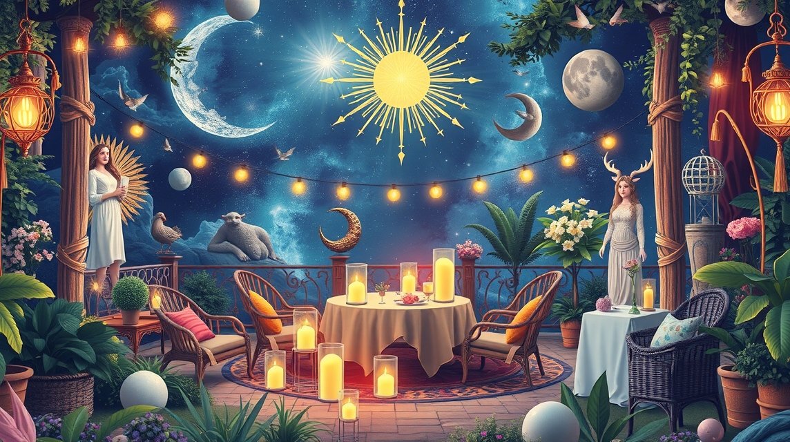 Kertiparti csillagjegy stílusban, varázslatos estével