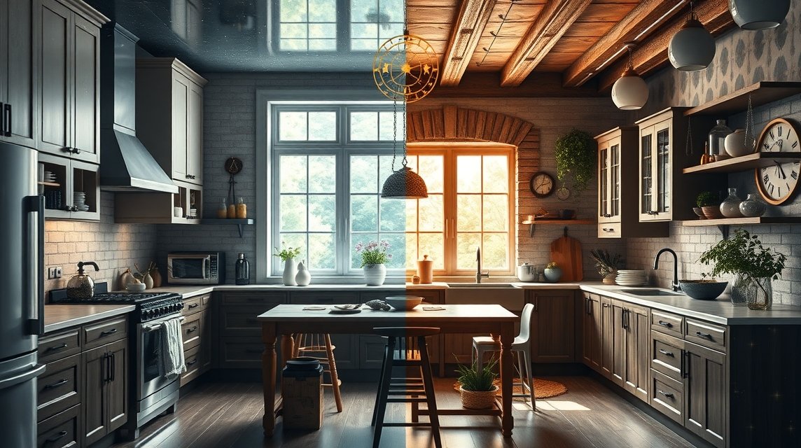 Modern és rusztikus konyha inspiráció horoszkóp alapján